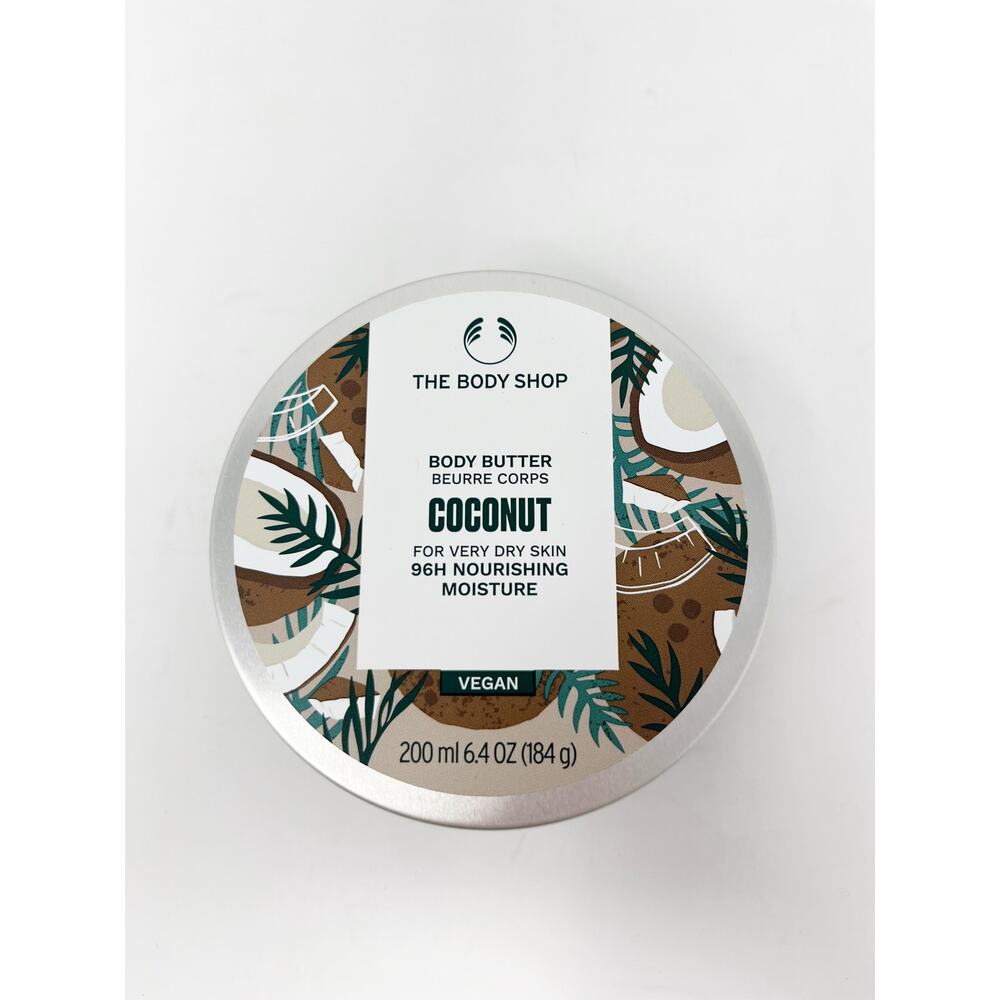 THE BODY SHOP Coconut Body Butter Full Size 6.4oz/200ml NEW Very Dry Skin